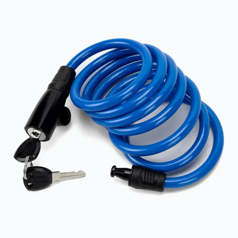 Star 4508K/150 Schlüssel Spiralkabelschloss Abus 1.5m Blau