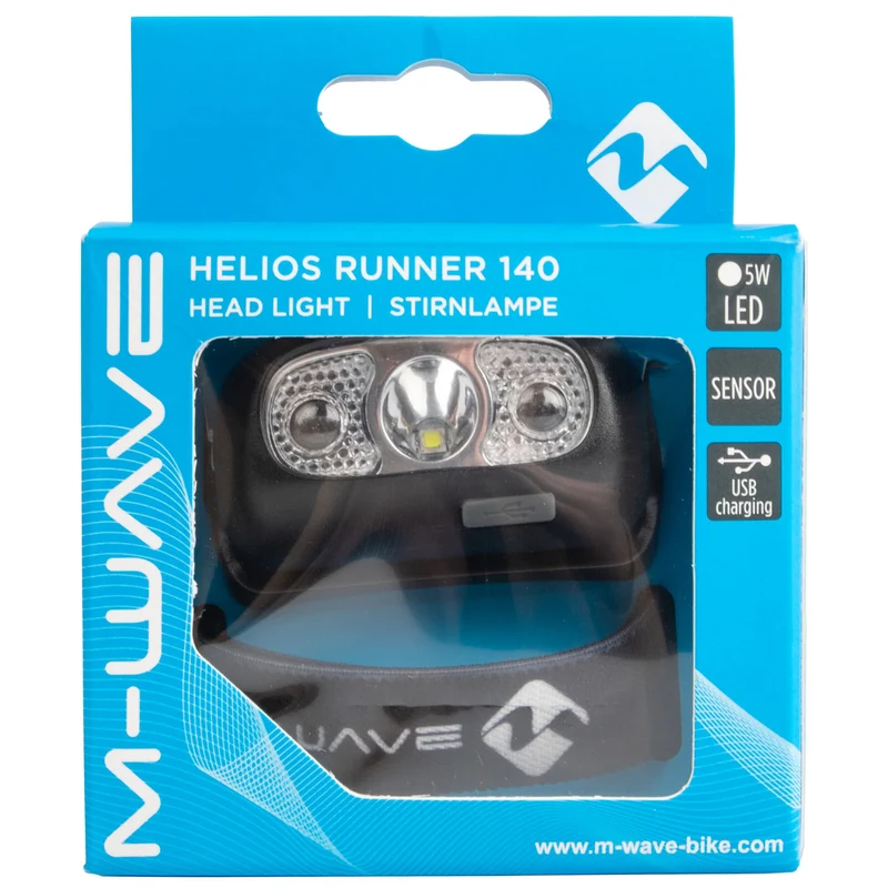 Frontscheinwerfer M-wave Helios Runner 140 Usb Schwarz