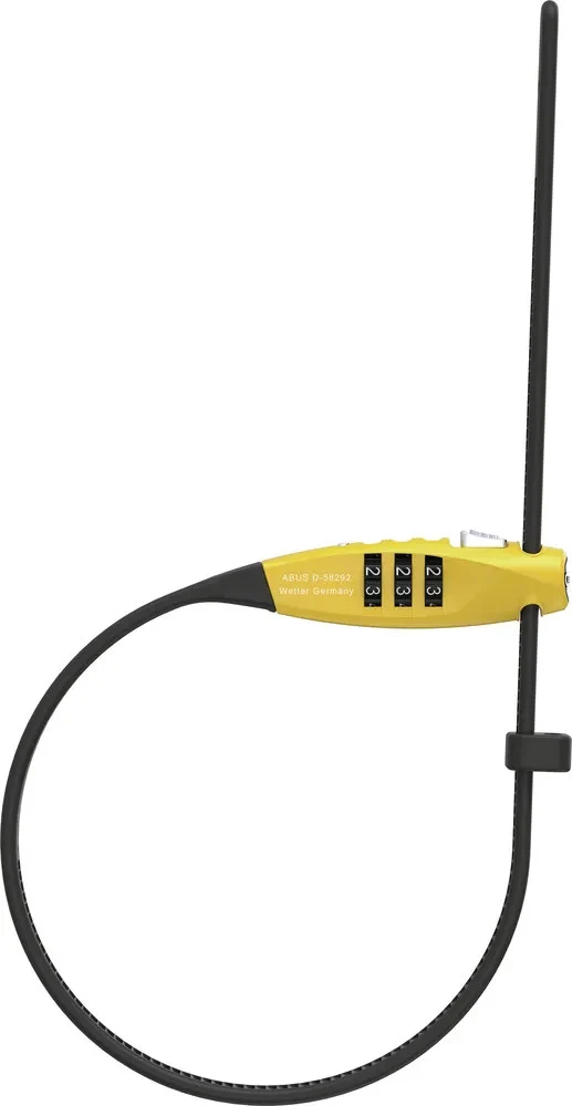 Combiflex Travelguard 75 Kombinationsvorhängeschloss Abus Kabel 75 cm Gelb
