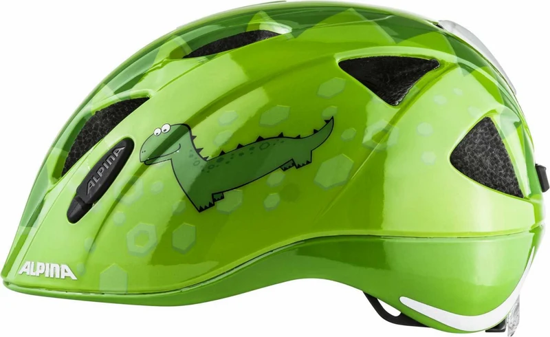 Alpina Ximo Flash Kinder-Helm Green Dino gloss