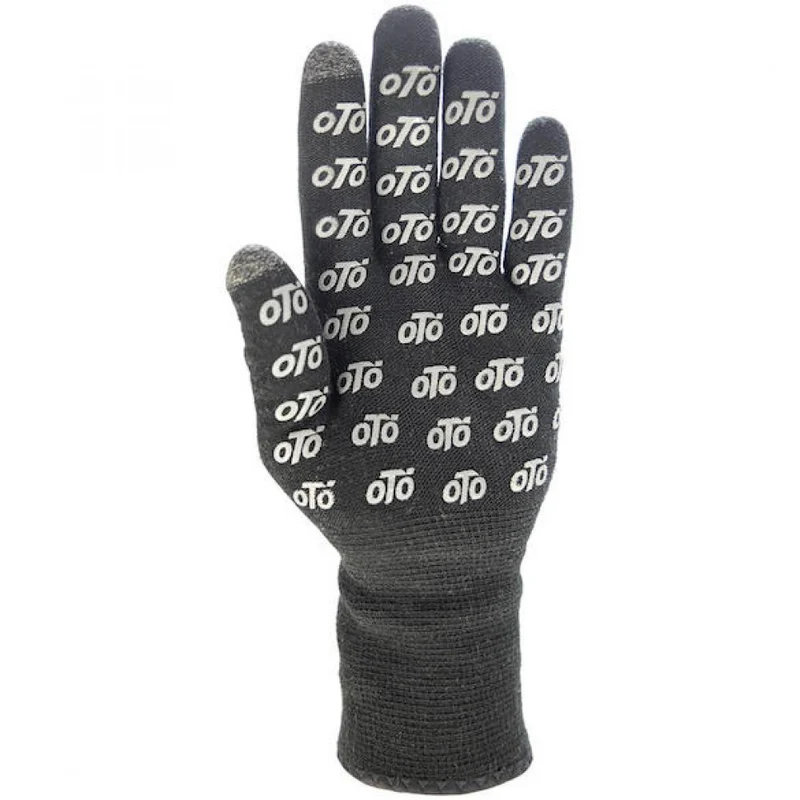 VeloToze Handschuhe Knitted wasserdicht L Schwarz - warme, trockene Hände beim Raßahren