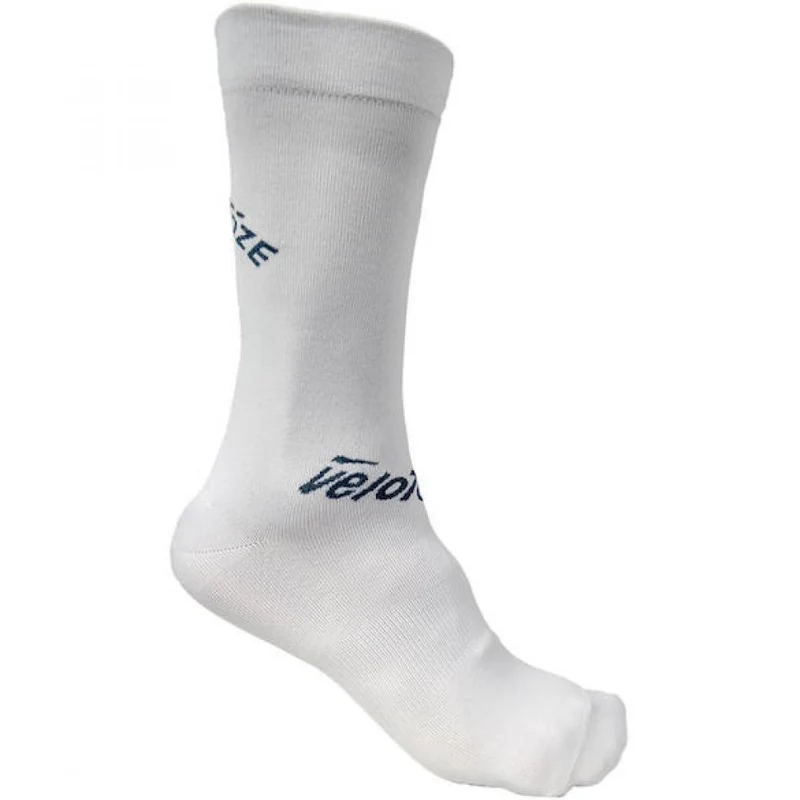VeloToze Socken Leightweight weiß S/M (37-42,5) - ultraleichte Fahrradsocken für maximale Performance