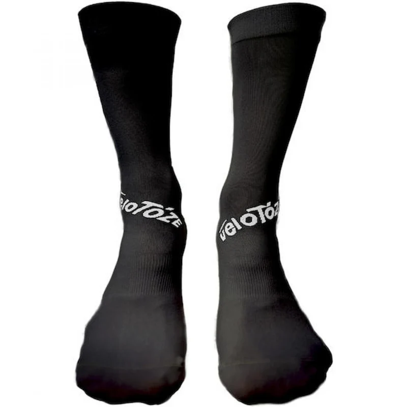 VeloToze Socken Leightweight schwarz S/M (37-42,5) - ultraleichte Radsocken für maximale Performance