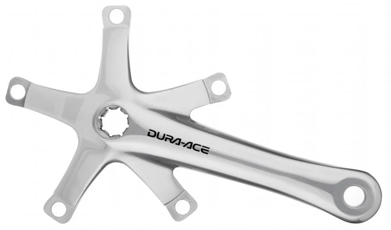 SHIMANO Kurbelgarnitur DURA-ACE TRACK FC-7710 165 mm Silber - maximale Bahn-Performance