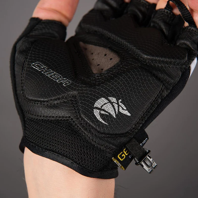 CHIBA Gel Premium - Radhandschuhe kurzfinger schwarz XS, atmungsaktiv & gepolstert