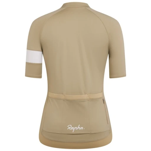 Rapha Damen Core Radtrikot Tan/White