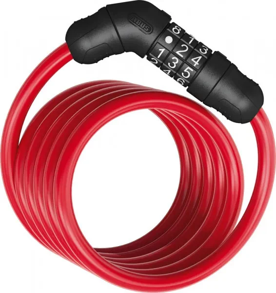 Star 4508C/150 Kombi-Spiralkabelschloss Abus 1.5m Rot