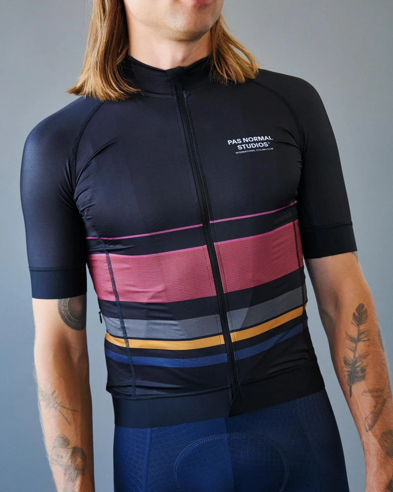 Pas Normal Studios Mechanism Late Drop Kurzarm Radtrikot Herren Schwarz