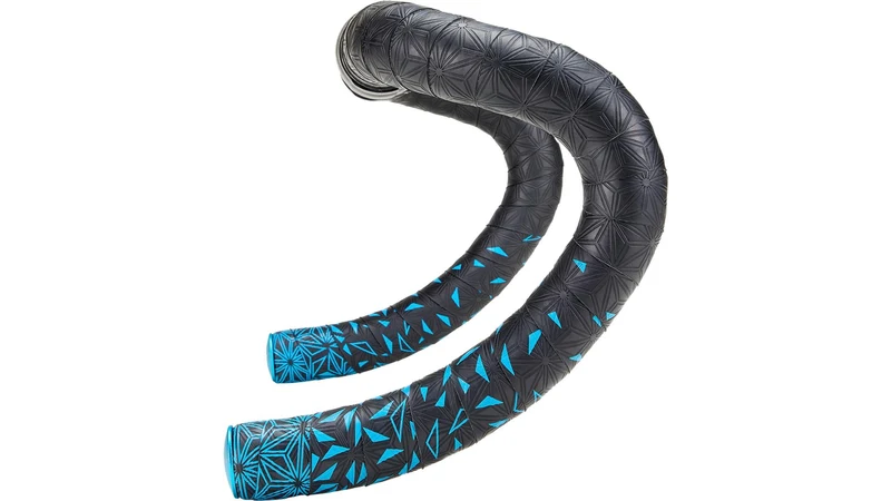 Supacaz Super Sticky Kush Star Fade Lenker Tonband Specialozed Neon Blau/Ano Blau Plugs