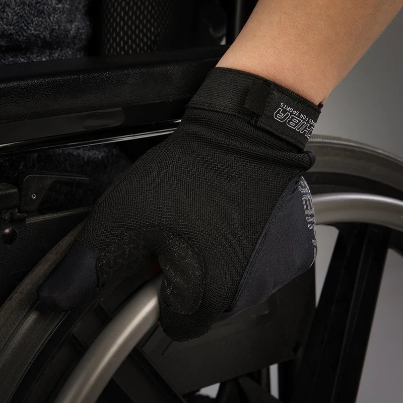 CHIBA Argon II - Radhandschuhe XXL schwarz mit Gelpolsterung und Belüftung