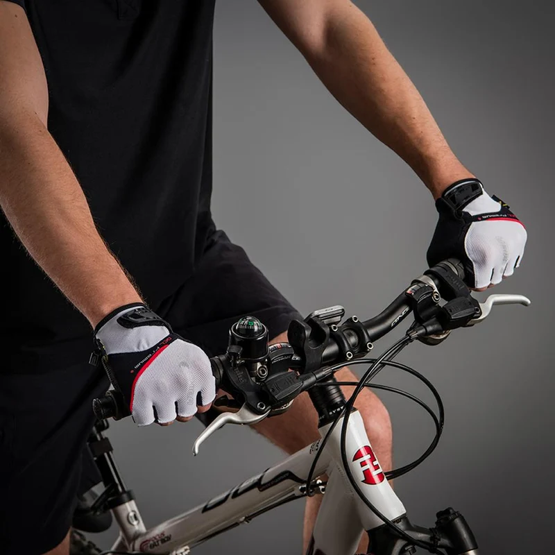 CHIBA Gel Premium - Fahrradhandschuhe weiß XXL, Gelpolster & Belüftung
