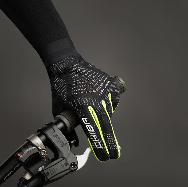 CHIBA Superlight - Radhandschuhe XL schwarz/neongelb, leicht & atmungsaktiv
