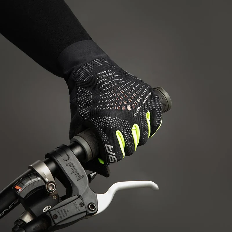 CHIBA Superlight - Radhandschuhe schwarz/neongelb, atmungsaktiv, leicht, Größe M