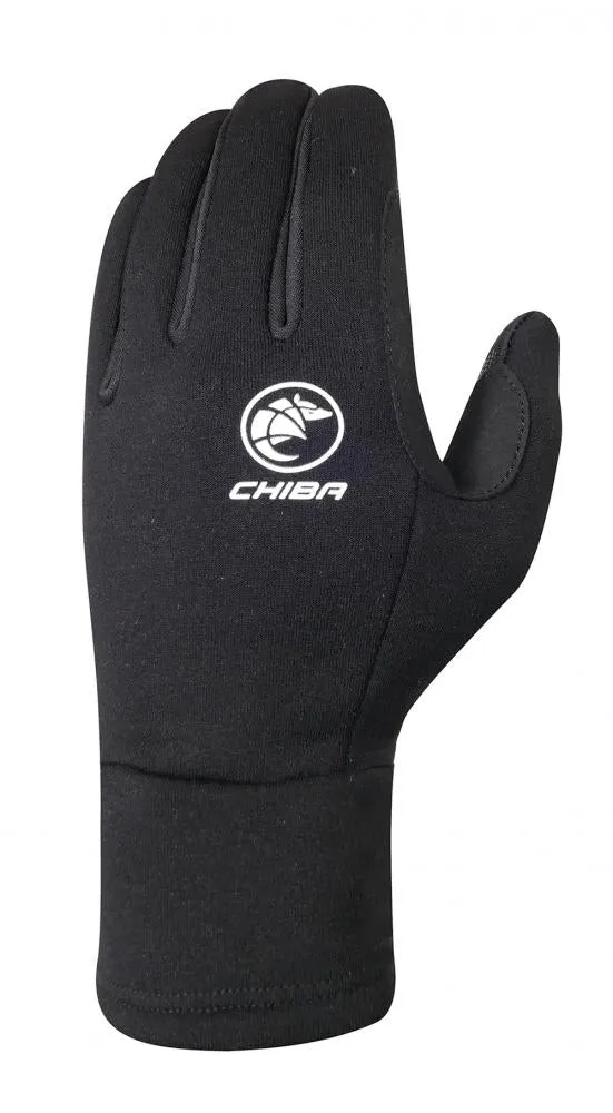 CHIBA Polarfleece Handschuhe - schwarz, Größe M, Touchfunktion