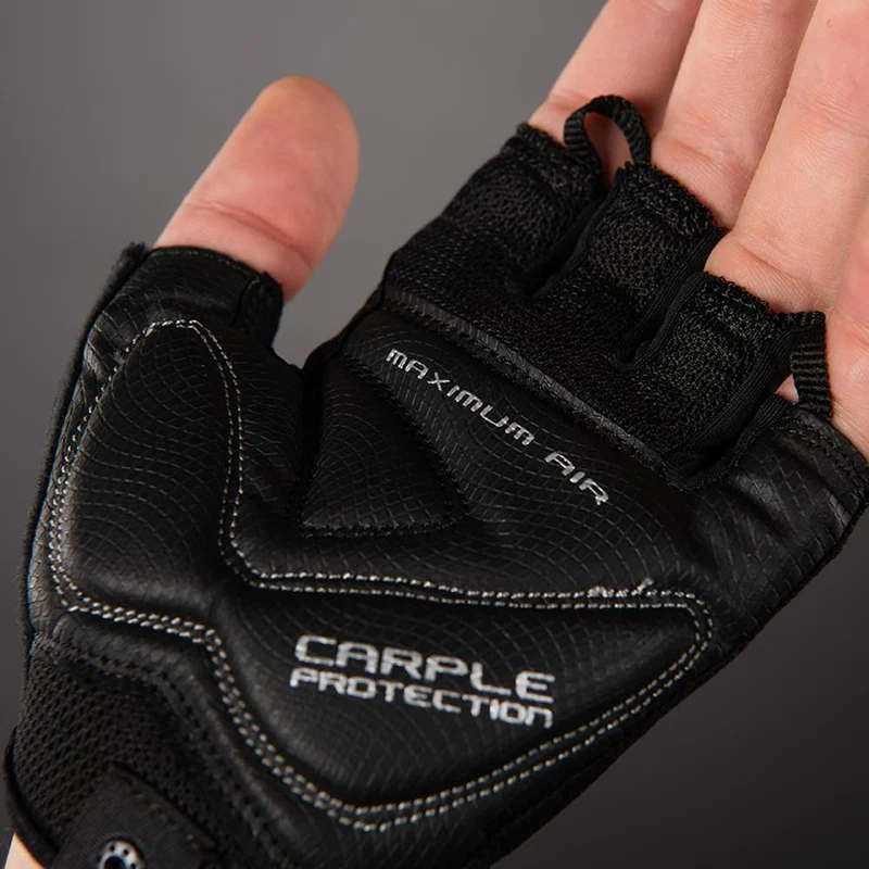 CHIBA Cool Air - Radhandschuhe kurz, schwarz, Größe M, atmungsaktiv, Gelpolsterung