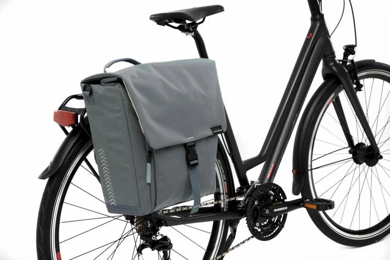 New Looxs Radtasche Tulum Single Grey Green 18 l Grey - praktische Gepäckträgertasche