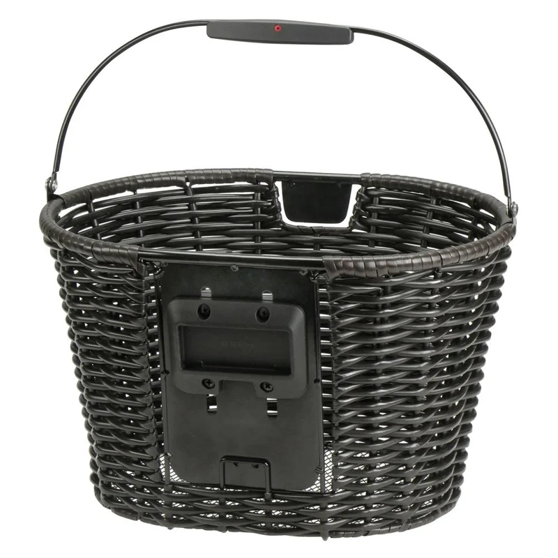 KLICKfix Vorderradkorb Structura oval ohne Adapter schwarz 24x39x28 cm
