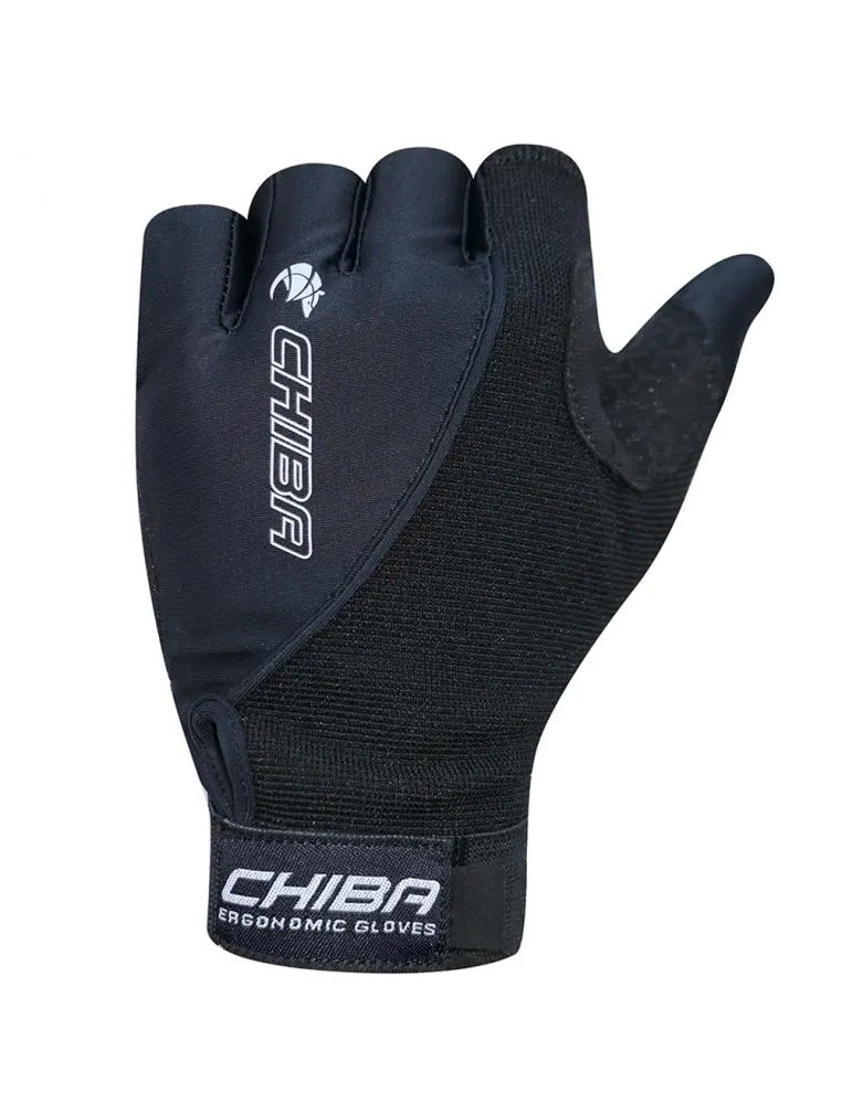 CHIBA Argon II Rollstuhlhandschuhe XL Schwarz mit Gelpolster