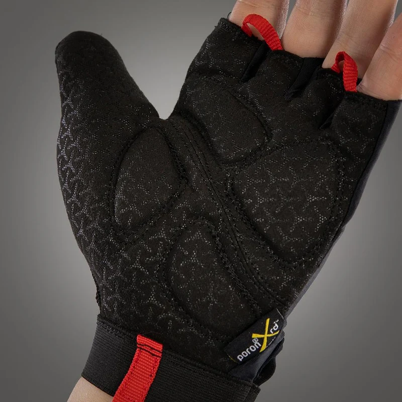 CHIBA Argon II Rollstuhlhandschuhe XL Schwarz mit Gelpolster