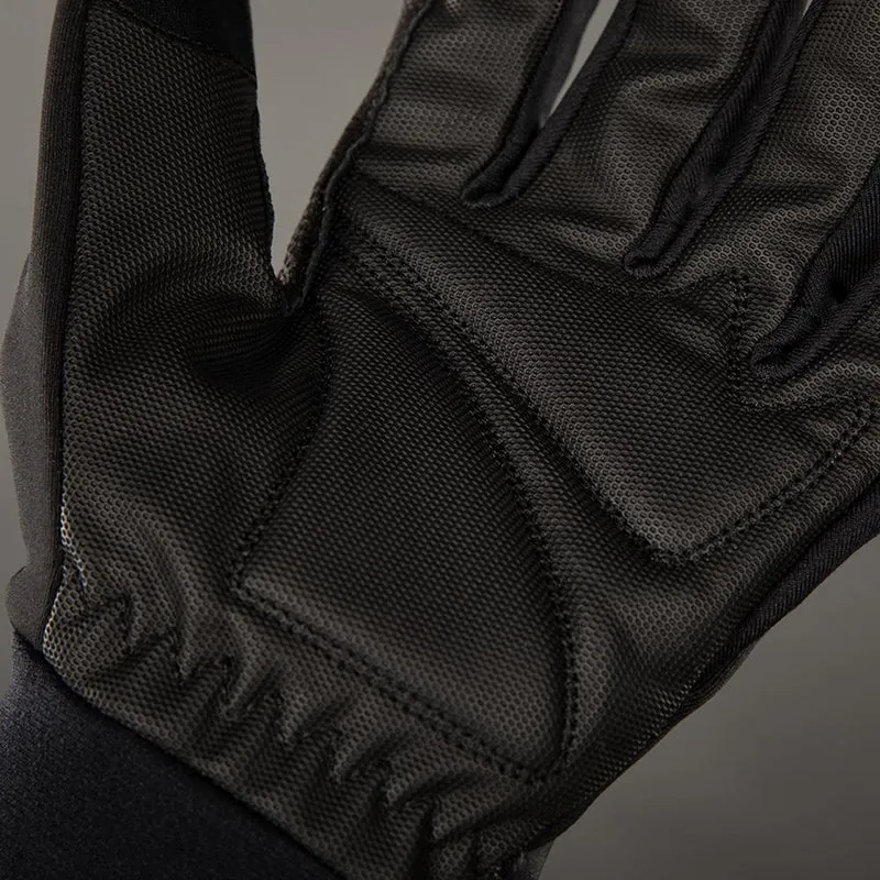 CHIBA Phantom - Radhandschuhe L schwarz/schwarz, Softshell, winddicht, Touchfinger