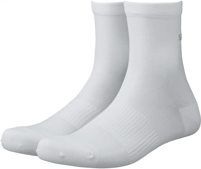 SHIMANO PERFORMANCE MID SOCKS WHITE Größe M WHITE - atmungsaktive Radsocken