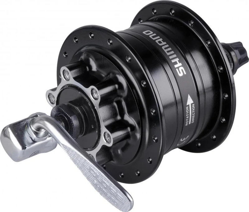 SHIMANO Nabendynamo DH-3D32 - 6V/3W, 32 Loch, 6-Loch-Scheibenaufnahme, Schwarz