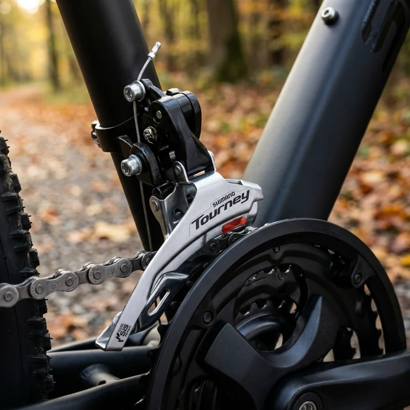 SHIMANO Umwerfer TOURNEY FD-TY500 3-fach MTB/Trekking - zuverlässige Schaltperformance für Einsteiger
