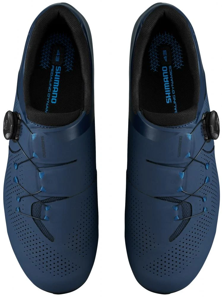 SHIMANO Fahrradschuhe RC302 Herren/Damen Road SPD-SL Fahrradschuhe Größe 48 Blau
