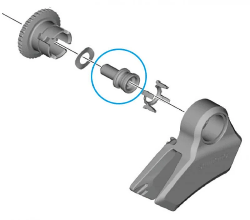 SHIMANO Befestigungsschraube CD-EM800 Führung 53 mm Kettenlinie - 53 mm