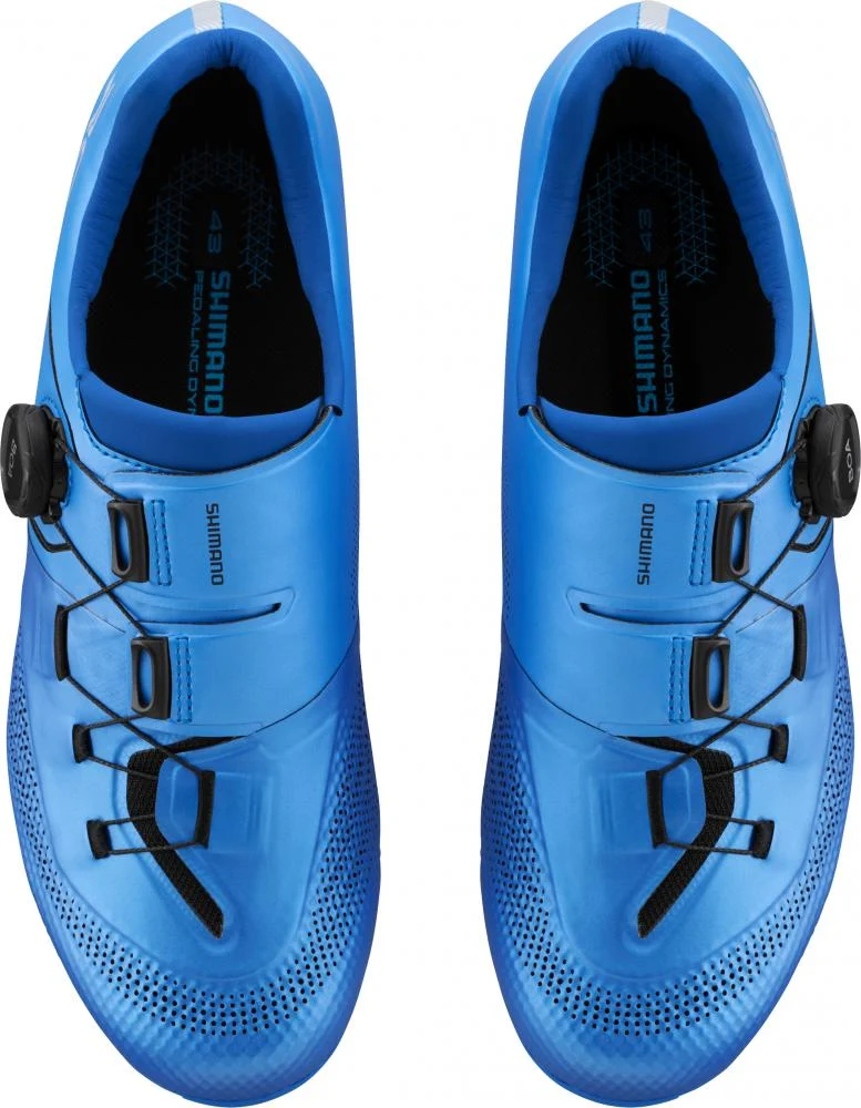 SHIMANO Fahrradschuhe RC503 Herren/Damen Road SPD-SL Fahrradschuhe Größe 42 breit, Blau