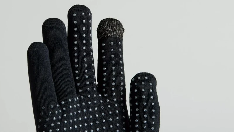 THERMAL KNIT GLOVE LF BLK L - Thermo Strickhandschuhe Schwarz Größe L - Handschuh Langfinger